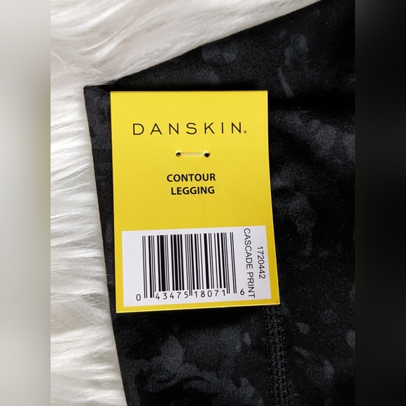 NWT Danskin black/grey brushed athletic full length polyester/spandex soft leggi - Picture 9 of 9